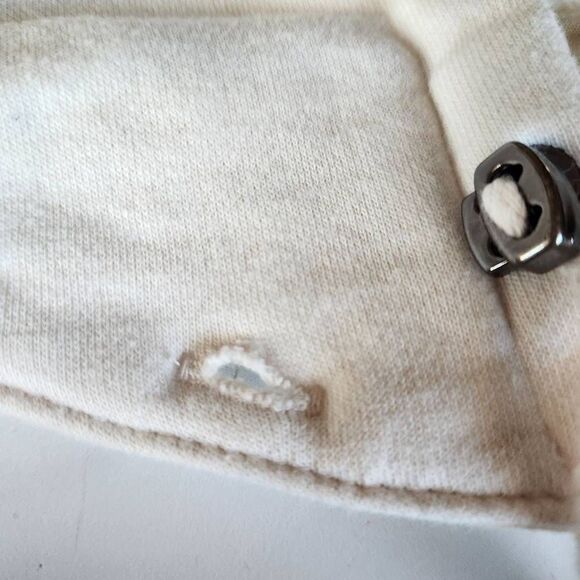 Cream good soft light plush detachable drawstring 1 piece jacket accessory - Picture 4 of 4